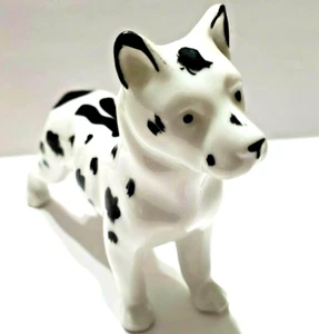 Dalmatinische HARLEKIN Hundefigur Deutschland HANDBEMALT SELTEN BULLDOGGE HAUSTIERTIER - Bild 1 von 9