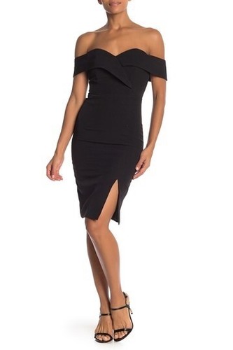 VALENTINO ONE ONE SIXOff the Shoulder abito tubino a cuore L nero $125