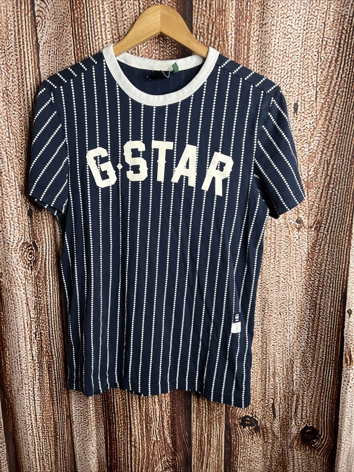 Camisa G Star Raw Para Hombre XS Rayas Azul Blanco Foto 1 de 3