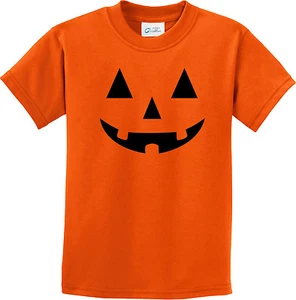 Kids Halloween Black Jack O Lantern T-Shirt - Picture 1 of 17
