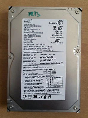 Seagate U Series7, ST340012A, 9V1004-640, 3.31, 40GB, 5400rpm, 3.5", IDE HDD - Image 1 of 4