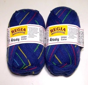 Lot of 2 balls of REGIA LINIEN COLOR 4 ply sock knitting yarn #5276 - Picture 1 of 1