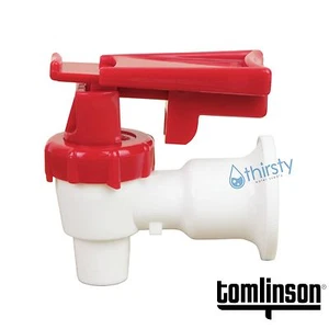 Sunbeam Water COOLER Spigot Faucet Dispenser Valve RED Tomlinson Safety Lock - Picture 1 of 3