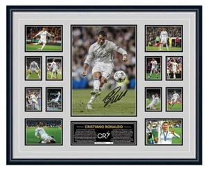 Football Superstar Cristiano Ronaldo Real Madrid Signed Framed Memorabilia - Picture 1 of 4
