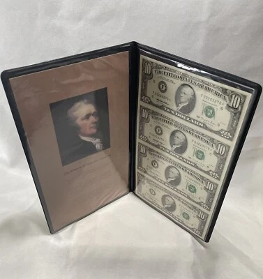 Uncut $10 Ten Dollar US Fed Res *STAR* Notes - 1995 Series - Sequential Serial # - Image 1 of 4