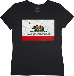 Ladies t-shirt California flag bear decal design women's size tee shirt - Picture 1 of 1
