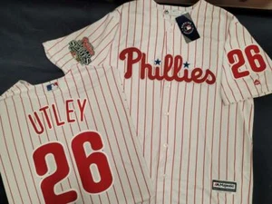CAMISETA DE BÉISBOL 20114 Majestic Phillies CHASE UTLEY 2008 CAMPEONES de la Serie Mundial - Imagen 1 de 1