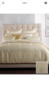 Hotel Collection Patina Full/ Queen Duvet Cover, Gold Tone +1 St Sham As Gift - Picture 1 of 4