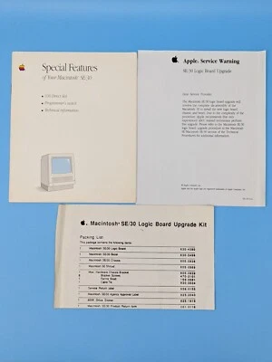 Apple Macintosh SE/30 Ephemera: Special Features & Logic Board List / 1990 - Image 1 of 4