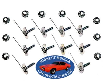 Molding Trim Clips Nuts 5/8"-3/4" Body Fender Door Quarter Ford Moulding 10p B11 - Image 1 of 4