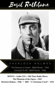 Basil Rathbone-Sherlock Holmes-2 B&W Movies-1945-1946 Plus 3 Bonus Radio Shows - Bild 1 von 4