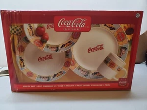 Gibson Coca Cola Good Ol Days 16 Piece Dinnerware Set Plate, Bowls, Cups - Picture 1 of 2