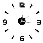 DIY Number Wall Clock 1MM Acrylic Mirror Stickers Modern Large Watch Home Decor