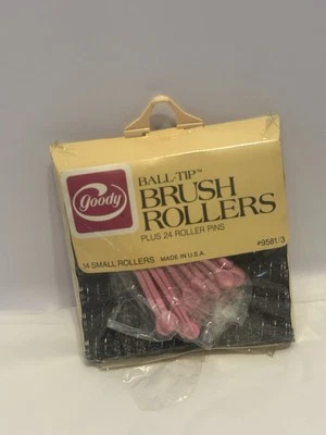 Vintage GOODY Ball-Top Brush Rollers Plus 24 Roller Pins - Image 1 of 4