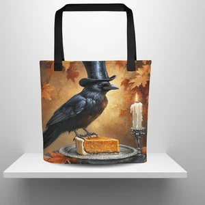 Bolso de Mano Gótico Cuervo Otoño Cuervo Calabaza Pastel Halloween Acción de Gracias Accesorio - Imagen 1 de 8