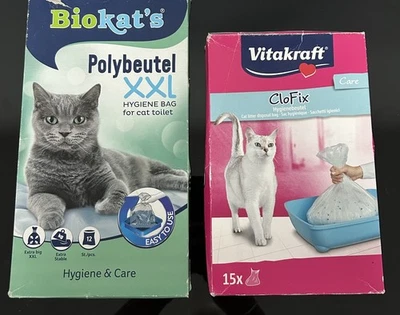 BIOKATS UND VITAKRAFT 27x Katzentoiletten Beutel Hygienebeutel Katze Müllbeutel für Katzenstreu