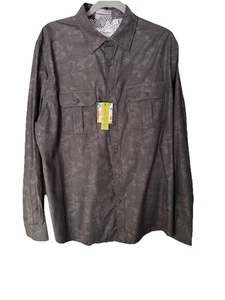 Robert Graham Capital Cubist Grey Mens Size XL Long Sleeve Shirt Flip Cuff - Picture 1 of 14