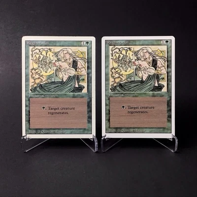 (2) Magic: The Gathering Regeneration MTG Revised Edition Vintage 1994 HP - Image 1 of 2