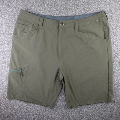 Pantalones Cortos Patagonia Para Hombres 36 Verdes Senderismo Aire Libre Senderismo Bolsillos Ligeros Logo Foto 1 de 4