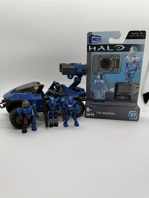 Halo Mega Bloks Blue Series Rockethog Set #97159 99% w/ 3 Figures And Cortana 17 - Image 1 of 4