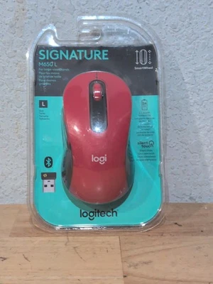 Logitech SIgnature M650 L Wireless Mouse - Red - Image 1 of 4