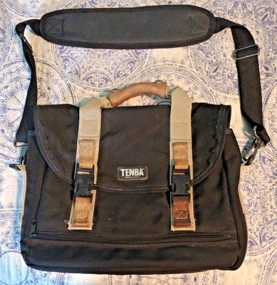 Tenba P411 Camera Shoulder Bag Beige & Black Leather Handle Clean Used Condition - Image 1 of 4