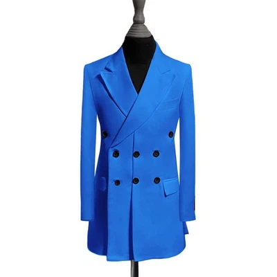 Hombres Blazer Trajes Calce Ajustado Formal Baile de graduación Pico Solapa Esmoquin Chaqueta Novio Chaquetas Foto 1 de 4