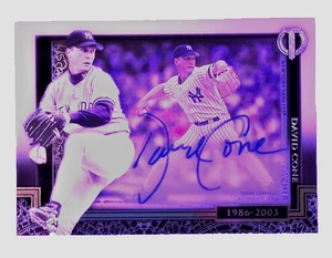 2017Topps Tribute David Cone Auto Blue Ink 41/99 - Picture 1 of 2
