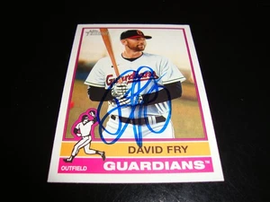 David Fry Cleveland Guardians IP Autograph Auto 2025 Topps Heritage #408 card - Picture 1 of 7