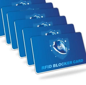 6x Blue RFID Signal Blocking Cards. Card Blocker Protector OFFER PRICE - Picture 1 of 5