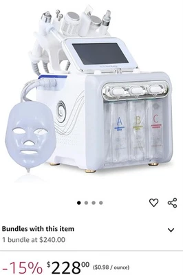 Hydrogen Oxygen 7 In 1 Facial Care Machine- Hydro Facial hydrodermabrasion  - Image 1 of 3