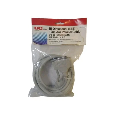 6Ft. DB25 Male to Female Serial Parallel Extension Cable (6 Feet) IEEE-1284 - Image 1 of 4