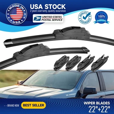 22"&22" Premium Windshield Wiper Blades For Chevrolet Suburban 3500 HD 2016-2019 - Image 1 of 4
