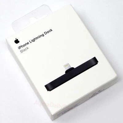 NEW Genuine Apple Lightning Dock Black iPhone 14 13 12 11 Pro Max XR Xs X 8 7 6 - Image 1 of 4
