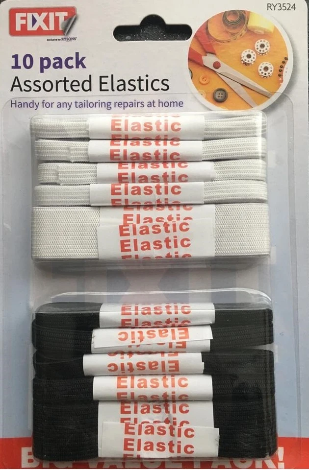 10 X Sewing Elastic Band Assorted Elastics Bands Pack/set Dressmaking Tailoring