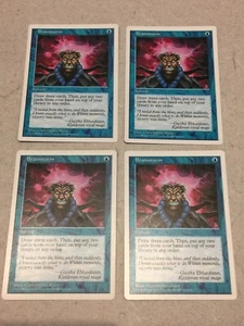 Brainstorm x4 5th White Border Playset MTG NM - Magic the Gathering - Picture 1 of 1