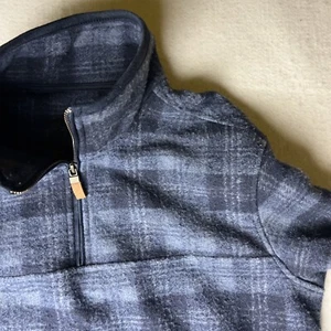 John Wayne Wooly Fleece Blue Plaid Men's Pullover Sz Medium M - Bild 1 von 10