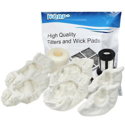 HQRP 6pcs Kit Microfiber Steam Mop Pads Compatible with Oreck STEAM100 STEAM100LRH