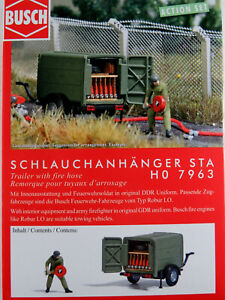 Busch 7963 ACTION SET "Schlauchtransportanhänger STA" 1:87/H0 NEU/OVP