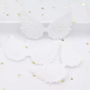 20 pz applique ali angelo bianche glitter toppe ali fate decorazione copricapi fai da te - Foto 1 di 7