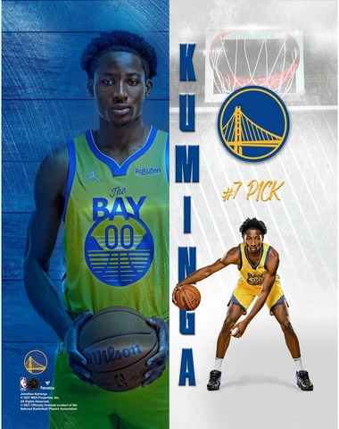 Jonathan Kuminga GS Warriors UnSigned 2021-22 Draft 7 Pick Collage Photo Cover