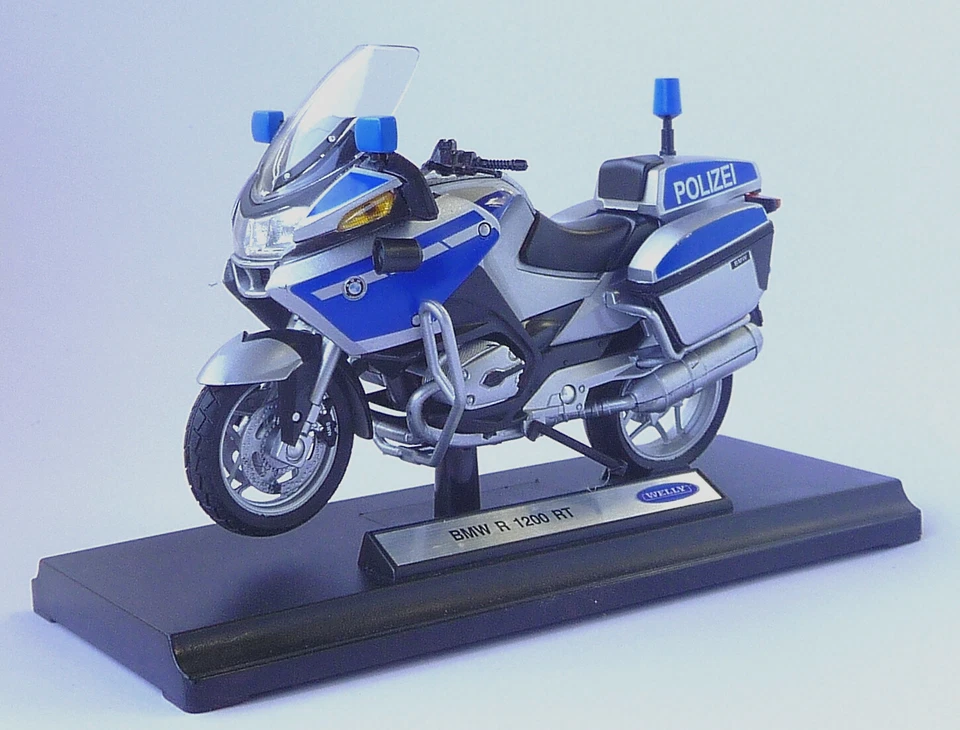 Sonder-Edition: BMW Polizei Motorrad R1200 RT Modell 1:18, NEU+OVP von Welly  - Bild 1 von 4