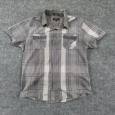 Eighty Eight Platinum Men Shirt XL Plaid Short Sleeve button up Cotton Pockets - Image 1 of 4