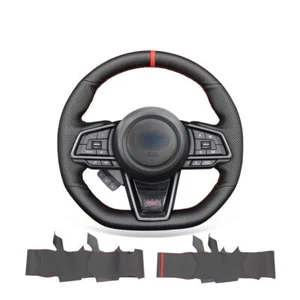 DIY Hand Stitch PU Leather Steering Wheel Cover Wrap for Subaru WRX 2022-2023 - Picture 1 of 11