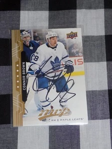 Connor Brown Signed Upper Deck MVP Hockey Card Toronto Maple Leafs - Foto 1 di 1