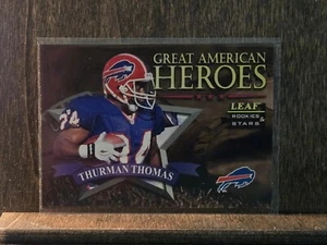 1998 Leaf Rookies & Stars Great American Heroes /2500 Thurman Thomas #19 HOF SP - Picture 1 of 2