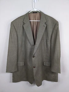 Lauren Ralph Lauren Blazer Men's 54L Brown Silk Blend Houndstooth - Picture 1 of 16