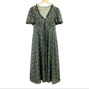 VINTAGE Tosca of California Peignoir Lingerie Dress Womens Size Medium 60s Lace - Picture 1 of 6