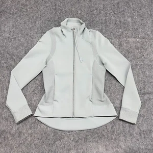 Lululemon Jacket Womens 6 Gray Wicking Athleisure Hot Mesh Full Zip Performance - Picture 1 of 16