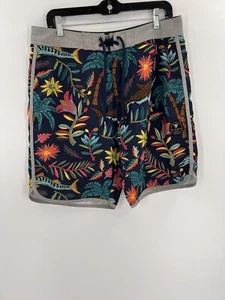Vissla Men Board Upcycle Shorts SZ 32 Floral All Over Print Swim Stretch Trunks - Picture 1 of 14